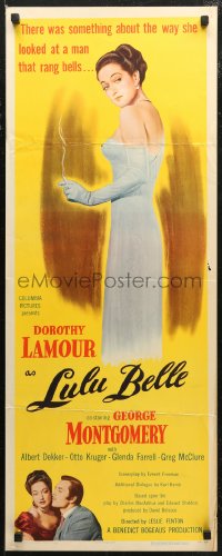 6b0541 LULU BELLE insert 1948 art of sexy smoking Dorothy Lamour & w/George Montgomery!