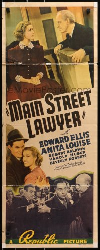 6b0544 MAIN STREET LAWYER insert 1939 Edward Ellis, Anita Louise on witness stand, ultra rare!