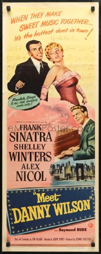 6b0549 MEET DANNY WILSON insert 1951 Frank Sinatra & Shelley Winters, the new dynamite pair!