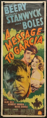 6b0551 MESSAGE TO GARCIA insert 1936 John Boles & Spanish Barbara Stanwyck in Spanish-American War!