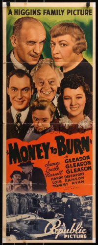 6b0552 MONEY TO BURN insert 1939 the Higgins Family. real life spouses Lucile and Russel Gleason!