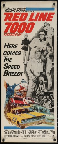 6b0569 RED LINE 7000 insert 1965 Howard Hawks, James Caan, car racing artwork, meet the speed breed!