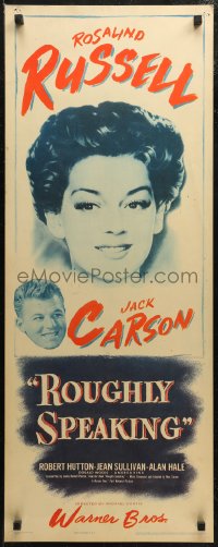 6b0579 ROUGHLY SPEAKING insert 1945 feminist Rosalind Russell has happiness w/ 2nd husband Carson!