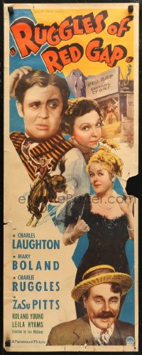 6b0581 RUGGLES OF RED GAP insert 1935 Charles Laughton, Mary Boland, Charlie & Pitts, ultra rare!