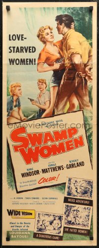 6b0589 SWAMP WOMEN insert 1956 Marie Windsor, Beverly Garland, looking for big-time thrills, rare!