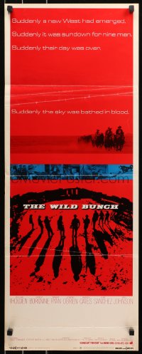 6b0607 WILD BUNCH insert 1969 Sam Peckinpah cowboy classic, William Holden & Ernest Borgnine!