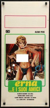 6b0955 BOHR WEITER KUMPEL Italian locandina 1980 Tino Aller art of sexy topless blonde Alena Penz!