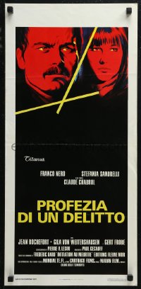 6b0975 DEATH RITE Italian locandina 1975 Chabrol's Les magiciens, art of Franco Nero & Sandrelli!