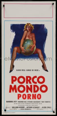 6b0978 DIRTY WORLD Italian locandina 1979 Porco Mondo, different sexy art of woman and globe!