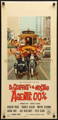 6b0983 DR. GOLDFOOT & THE BIKINI MACHINE Italian locandina 1966 DeSeta art of Vincent Price & girls!