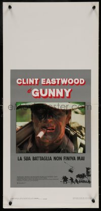 6b1010 HEARTBREAK RIDGE Italian locandina 1987 Clint Eastwood all decked out in camouflage w/cigar!