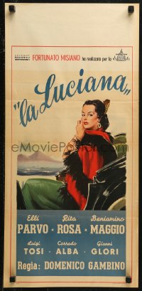 6b1026 LA LUCIANA Italian locandina 1954 art of gorgeous Rita Rosa in the title role as Maria!
