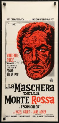 6b1045 MASQUE OF THE RED DEATH Italian locandina 1965 cool montage art of Vincent Price!