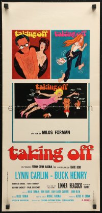 6b1082 TAKING OFF Italian locandina 1971 Milos Forman's first American movie, wacky different art!