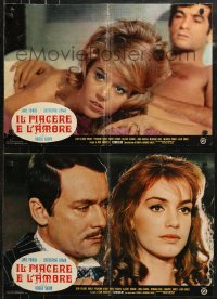 6b0859 LA RONDE group of 8 Italian 18x26 pbustas R1970s Roger Vadim's La Ronde, sexy Jane Fonda!