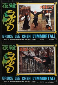 6b0876 WAY OF THE DRAGON 2 group of 6 Italian 19x26 pbustas 1978 cool Bruce Lee-like kung fu!