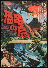6b0420 LAND THAT TIME FORGOT Japanese 1976 Edgar Rice Burroughs, different dinosaur art!