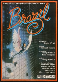 6b0732 BRAZIL Yugoslavian 19x28 1986 Terry Gilliam, cool different Azur sci-fi fantasy art!