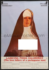 6b0776 LOVE LETTERS OF A PORTUGUESE NUN Yugoslavian 19x27 1977 Jesus Franco nunsploitation, topless!