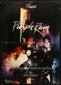 6b0796 PURPLE RAIN Yugoslavian 19x27 1985 great image of Prince riding motorcycle, in his first motion picture!