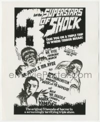 6c0866 3 SUPERSTARS OF SHOCK 8.25x10 still 1972 great monster artwork used on the one-sheet!