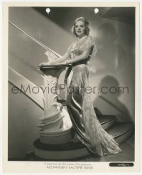 6c0878 ALEXANDER'S RAGTIME BAND 8.25x10 still 1938 full-length Alice Faye modeling a sparkling gown!