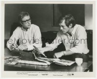 6c0879 ALFIE candid 8x10 still 1966 close up of Michael Caine & visitor Terence Stamp on the set!