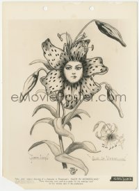 6c0884 ALICE IN WONDERLAND 8x11 key book still 1933 wonderful art of Tiger Lily by Newt Jones!