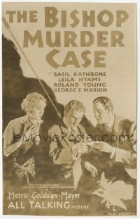 6c0942 BISHOP MURDER CASE 5.75x9.75 still 1930 Basil Rathbone as Philo Vance, art for one-sheet!