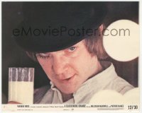 6c0844 CLOCKWORK ORANGE 8x10 mini LC #2 1972 Kubrick classic, Malcolm McDowell with milk!