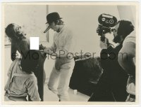 6c0995 CLOCKWORK ORANGE candid 7.25x9.5 still 1972 Kubrick filming outrageous rape scene, rare!