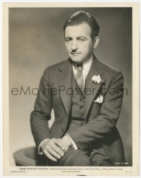 6c1002 CRIME WITHOUT PASSION 8x10.25 still 1934 seated portrait of Claude Rains w/ pencil mustache!