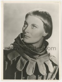 6c1014 DAUGHTERS OF DESTINY English 7.5x10 still 1954 portrait of Michele Morgan as Joan of Arc!