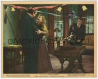 6c0816 EAST OF EDEN color 8x10 still #7 1955 James Dean, happy Raymond Massey & Julie Harris at party!