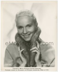 6c1060 EVA MARIE SAINT 8.25x10 still 1956 beautiful head & shoulders portrait wearing fur & jewels!