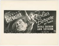 6c1074 FOLIES-BERGERE 8x10 key book still 1935 24-sheet art of Maurice Chevalier & sexy showgirls!