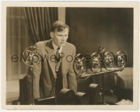 6c1088 GABRIEL OVER THE WHITE HOUSE 8x10.25 still 1933 President Walter Huston by many microphones!