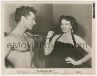 6c1095 GENTLEMEN PREFER BLONDES 8x10.25 still 1953 sexy Jane Russell flirting with barechested guy!