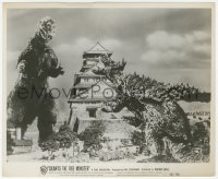 6c1100 GIGANTIS THE FIRE MONSTER 8.25x10 still 1959 rubbery monsters battling by Japanese building