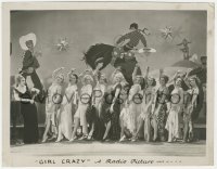 6c1104 GIRL CRAZY 8x10.25 still 1932 11 sexy girls performing in front of cowboy mural background!