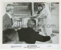 6c1122 GRADUATE 8.25x10 still 1967 Dustin Hoffman wielding cross to escape with Katharine Ross!