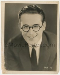 6c1138 HAROLD LLOYD 8x10.25 still 1920s head & shoulders smiling portrait wearing trademark glasses!