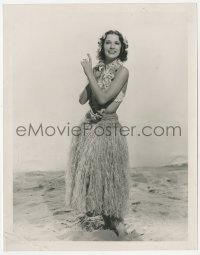 6c1153 HONOLULU 8x10.25 still 1939 Eleanor Powell in grass skirt & lei by Clarence Sinclair Bull!