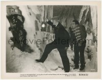 6c1158 HOUSE OF FRANKENSTEIN 8x10.25 still R1950 Boris Karloff & J. Carroll Naish find monster in ice!