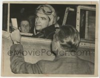 6c1162 HOWARD HUGHES 8x10.5 news photo 1936 making fastest flight from Chicago to Los Angeles!