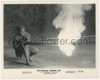 6c1176 INCREDIBLE SHRINKING MAN 8x10.25 still 1957 FX image of tiny man with giant match & fuse!