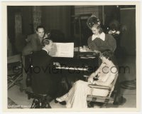 6c1226 LADY OF SECRETS candid 8x10 key book still 1936 Kruger plays piano for Chatterton & director!