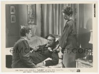 6c1230 LAURA 7.5x10.25 still 1944 Gene Tierney & Dana Andrews by Clifton Webb laying in bed!