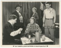 6c1239 LILLY TURNER 7.75x10 still 1933 Ruth Chatterton between George Brent & Frank McHugh at table!