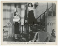 6c1261 MACAO 8x10.25 still 1952 Josef von Sternberg, sexy Gloria Grahame by Jane Russell on stairs!